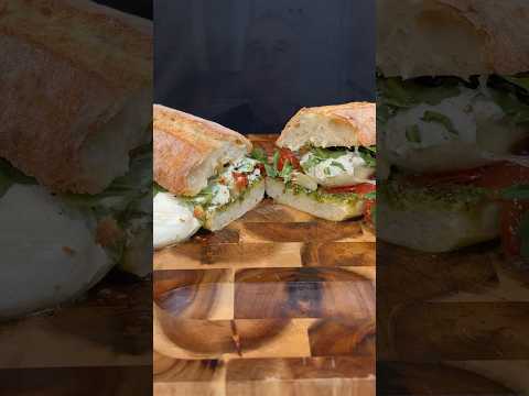 Margherita Sandwich #FoodASMR #CookingASMR #ASMRFood #CookingSounds #SatisfyingSounds #Foodie