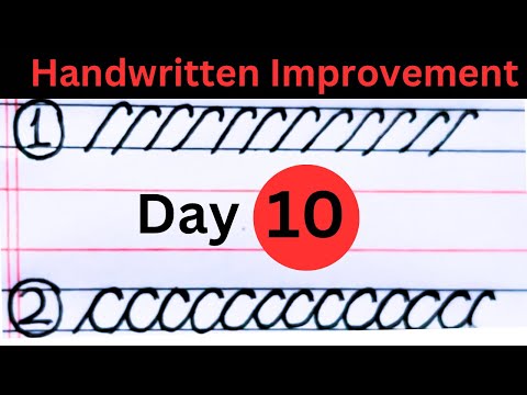 Handwritten improvement day 10 | Cursive handwriting improvement exercise |