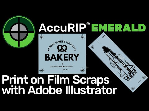 AccuRIP Emerald - How to Print on Film Scraps with Adobe Illustrator