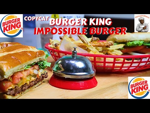 COPYCAT BURGER KING IMPOSSIBLE WHOPPER | HOW TO MAKE IMPOSSIBLE WHOPPER AT HOME VIDEO RECIPE