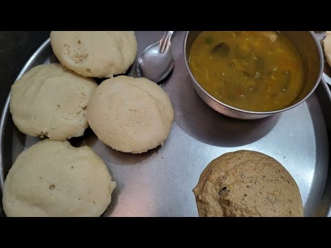 Idli recipe without idli rice || fluffy idlis || chutney || Sambhar ||