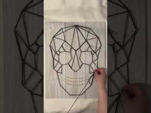 Skull string art - an easy and fun DIY project