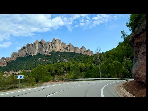 Driving Tour Montserrat Barcelona Spain | 4K Ultra HD