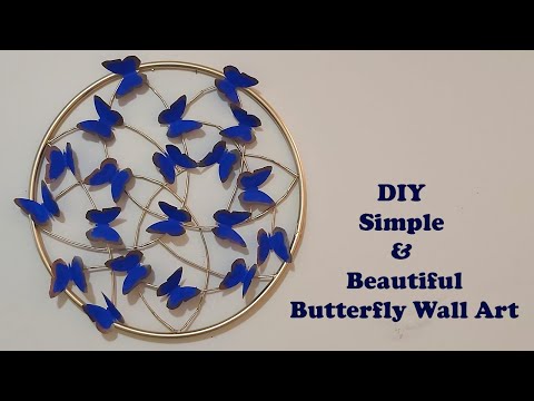 DIY Simple and Beautiful Butterfly Wall Art l l Made with Newspaper and Chart paper