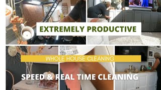 EXTREME WHOLE HOUSE CLEANING MOTIVATION | SPEED & REAL TIME CLEANING MOTIVATION |PRODUCTIVE CLEANING