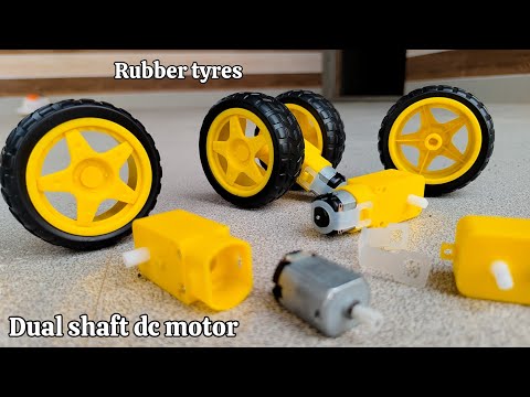 Online आधे से आधे दाम में 🤑  4 Rc Rubber Tyres & 4 Dc Gear Motor