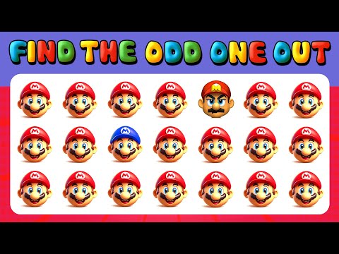 229 puzzles for GENIUS | Find the ODD One Out -  Emoji Mario Edition Quiz | Easy, Hard Levels