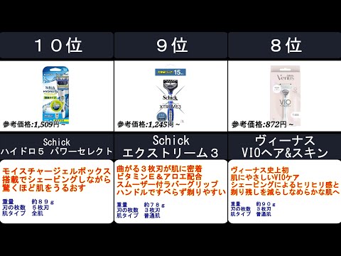 2023年【爽快な剃り味でしっかり剃れる！】Ｔ字カミソリ 人気ランキングTOP10