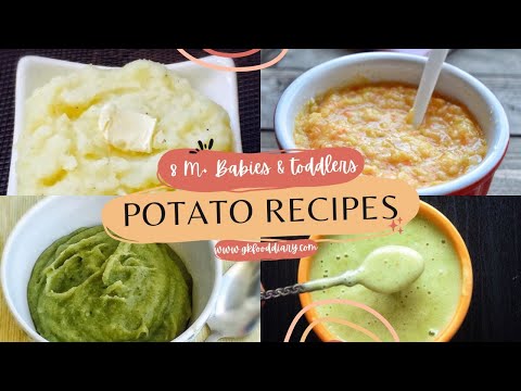 4 Baby foods Potato Recipes for Baby | Weightgain Food For 8 month plus Babies