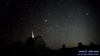 ハワイ・マウナケア星空ライブカメラ 202412月9日UTの流星ダイジェスト/Meteors over Maunakea, Hawaii, Dec 9, 2024 UT