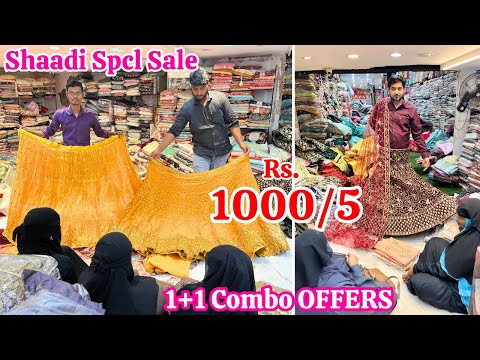 Shaadi Spcl SALE Rs. 1000/5 Kurtis Bridal Readymade Dresses Lehengas 1+1 Combo Offers