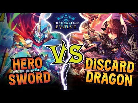 HERO SWORDCRAFT VS DISCARD DRAGONCRAFT | Shadowverse Evolve Gameplay