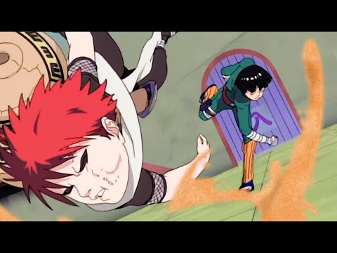 [-Naruto Shippuden #25] Lee Tries To Defeat Gaara Using Hidden Lotus.  Mr. Lee Was Paralyzed And Una