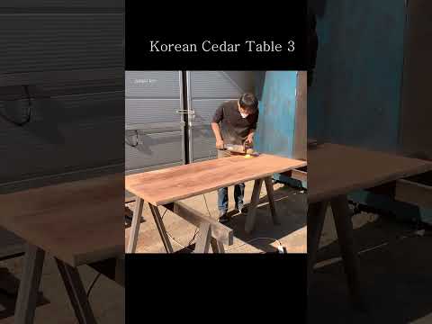 Korean Cedar Table part 3 #Grinding wood