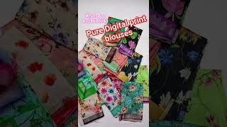 Mangalagiri pattu pure digital print blouse #mangalagiri #digitalprintedsarees_dresses #blousedesign