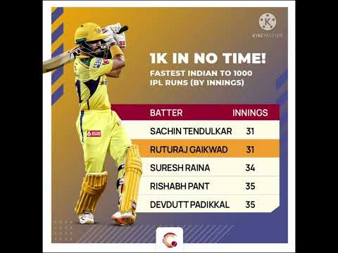 fastest indian to 1000 run in ipl|Ruturaj Gaikwad batting |sachin tendulkar runs|suresh raina runs