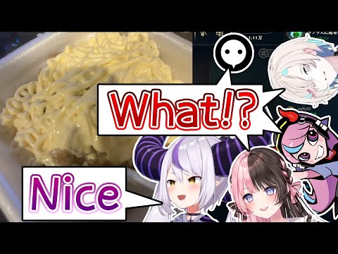 Everyone is shocked by Laplus' special recipe【Uyu/Hinano/Niru/Selly】【Eng/JP Sub】