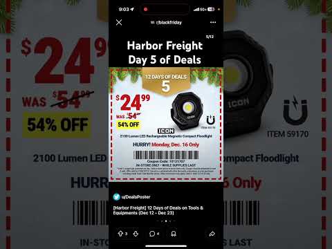 Harbor Freight 12 days of Christmas deals, day 5