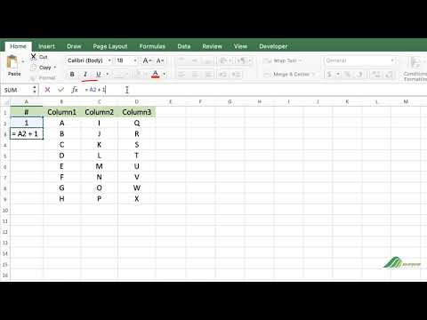 How to Number Rows by Adding 1 to the Number of the Previous Rows