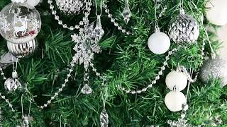 Christmas Tree Decorating Clear & White Christmas Decor