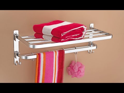 wskart  premium High Grade Stainless Steel Folding Towel Rack forBathroom Accessories BA2176#wskart