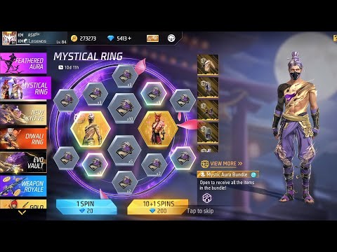 NEW MYSTICAL RING EVENT FREE FIRE |FREE FIRE NEW AURA BUNDLE SPIN|FREE FIRE NEW EVENT