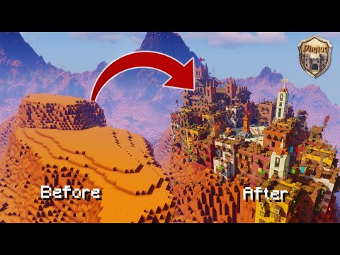 Minecraft: Building A Mesa Hill Village + Castle!