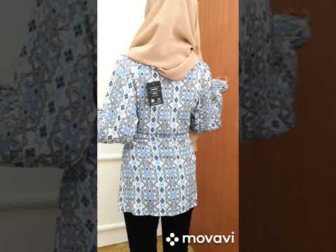 Zoe Arissa Blouse Muslimah Geometry Batik