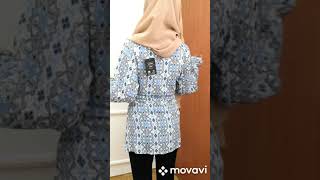 Zoe Arissa Blouse Muslimah Geometry Batik