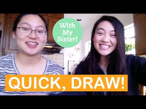 Google AI Guesses our Drawings with Quick, Draw! With my Sister