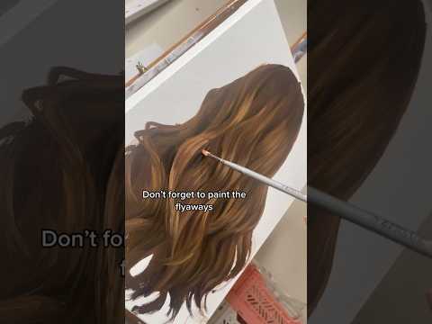 EASIEST WAY TO PAINT HAIR 🖌️🎨 #artist