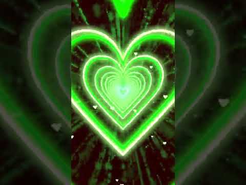 Heart Background 💚Green Heart Tunnel | Animated Background | Wallpaper Heart | Neon Heart Tunnel