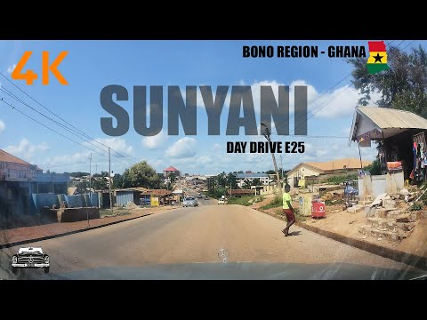 Sunyani Day Drive E25 from Fiapre in the Bono Region of Ghana 4K