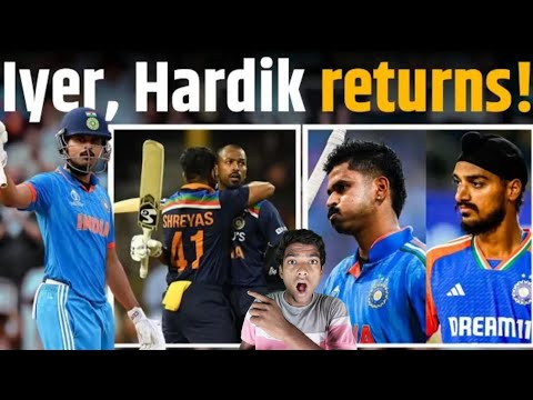 IS SREYASH IYER DROP FROM CT 2025, HARDIK RETURNS! IN ODI SERIES AGAINST END#cricket#indiancricketer