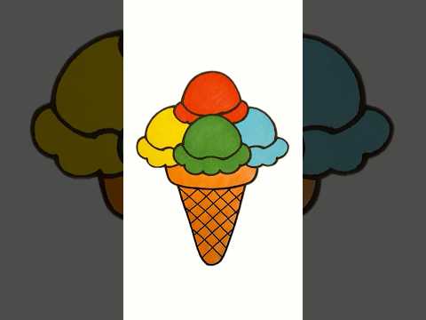 Fun & Easy Ice Cream Drawing – Let's Color Together! 🍦🎨