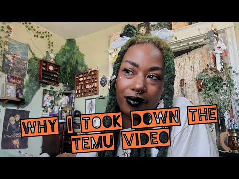 Why I Took Down The TEMU Video