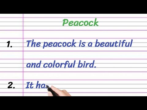 10 lines essay on Peacock in English || Essay on Peacock in English || Peacock Essay ||