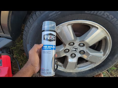 FLAT TIRE FAST FIX - SuperTech Tire Sealant & Inflator - Seal puncture & inflate the tire in minutes