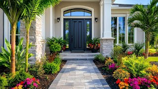 Modern Entryway & Porch Designs: Tropical Paradise & Zen Retreat with Beautiful Landscaping