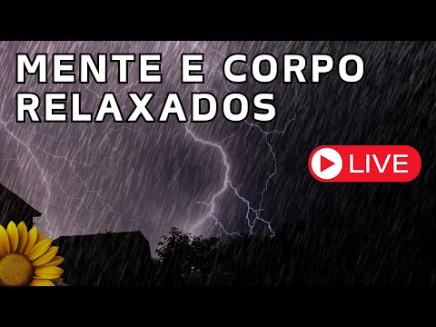 🔴 TEMPESTADE Noturna: SOM de CHUVA com TROVÕES para Relaxar , DORMIR, SONO PROFUNDO🌧