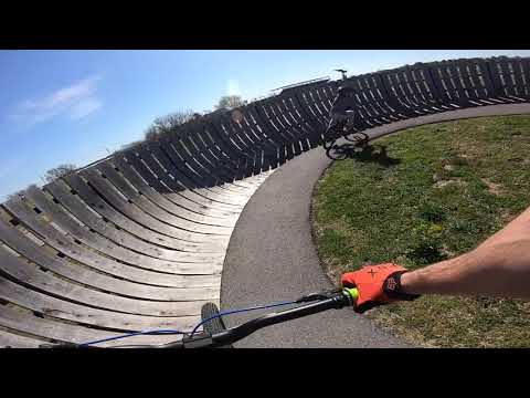 Riding bikes with my daughter for a green lap at Runway Bike Park in Springdale Arkansas