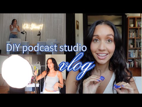 me creating an in-home diy podcast studio!!