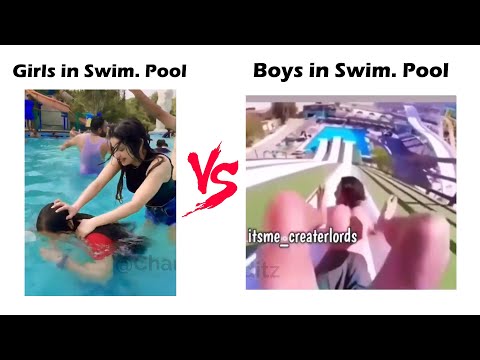 Girls in Swimming Pool Vs Boys in Swimming Pool #viralmemes #girlvsboy