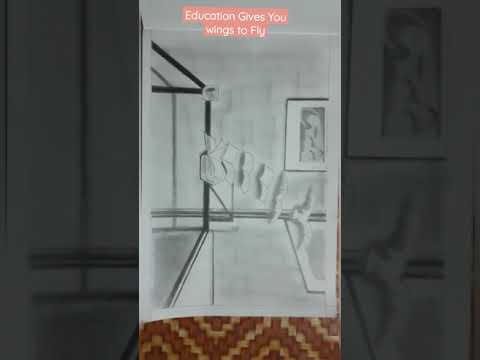 My sketch to illustrate the quote "Education gives you wings to fly"