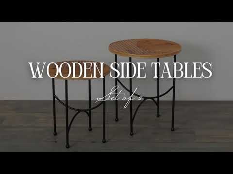 Wooden Side Tables Set