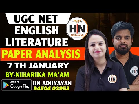 UGC NET English Complete Exam Review| 7th January Paper Analysis|Net English Analysis|HN ADHYAYAN