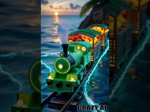 Monkey Drives Magical Watermelon Train 🚂🍉 | Laughter Guaranteed! || #shorts #viralvideo  #crazyai