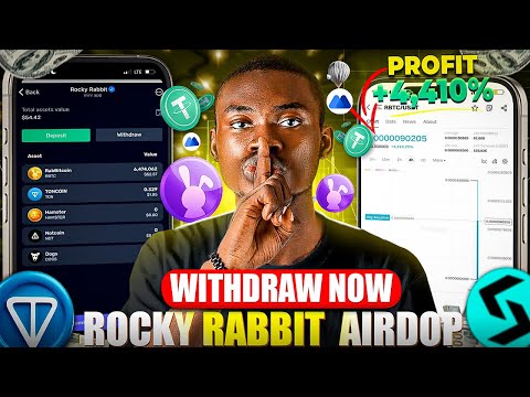 ROCKY RABBIT AIRDROP: How To Withdraw To Ton Wallet | Already Made +$4,412 Trading RBTC on Bitget