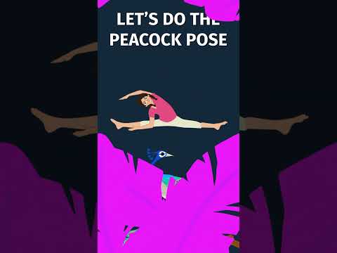 The peacock pose is super fun! Try it out today! #yogaforkids #yogaguppy