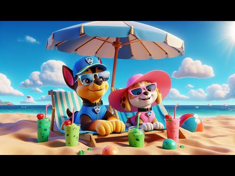 Paw Patrol Ultimate Rescue | SKYE x CHASE's SUMMER VACATION! Very Funny Story | Rainbow 3